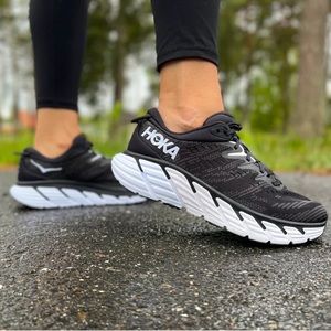 HOKA Gaviota 4 Running Shoe Womens Black White Size 7.5